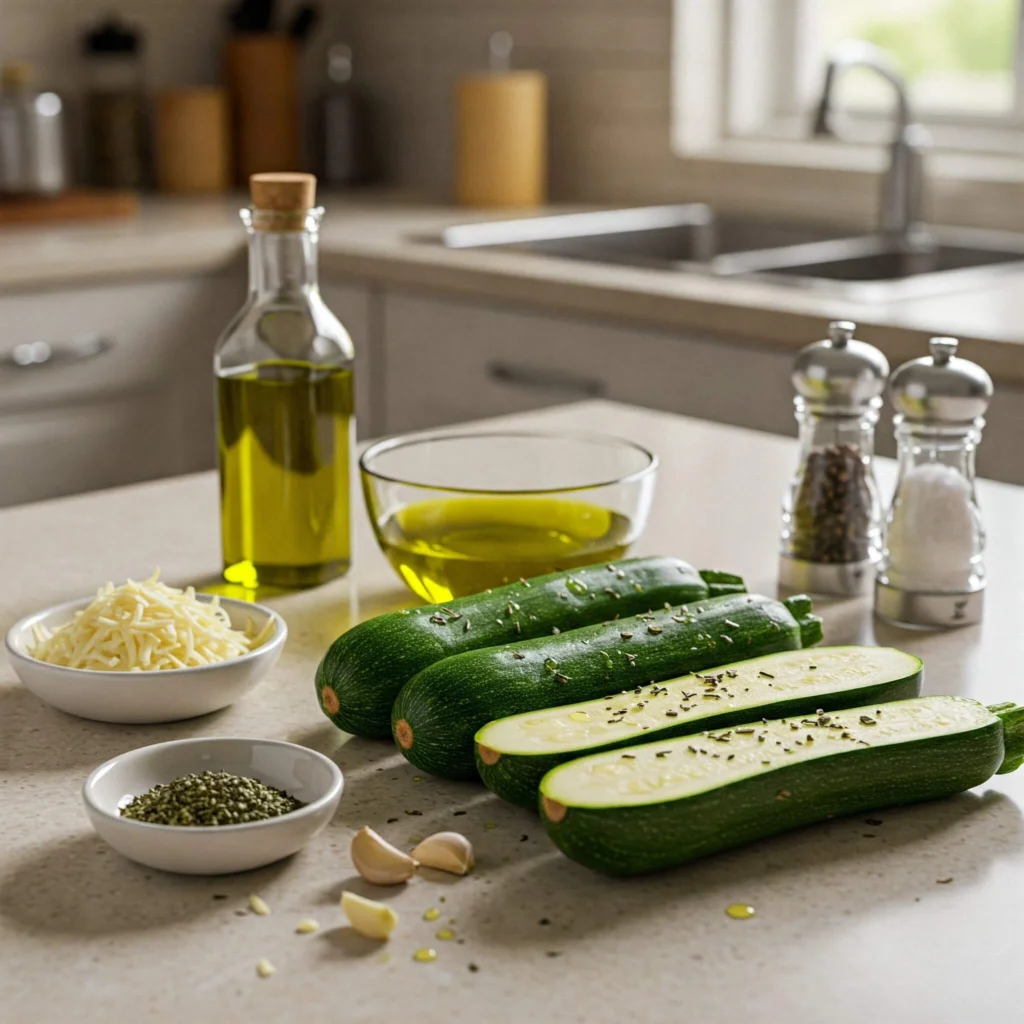 Ingrédients pour une Recette Gourmande de Courgettes au Four
