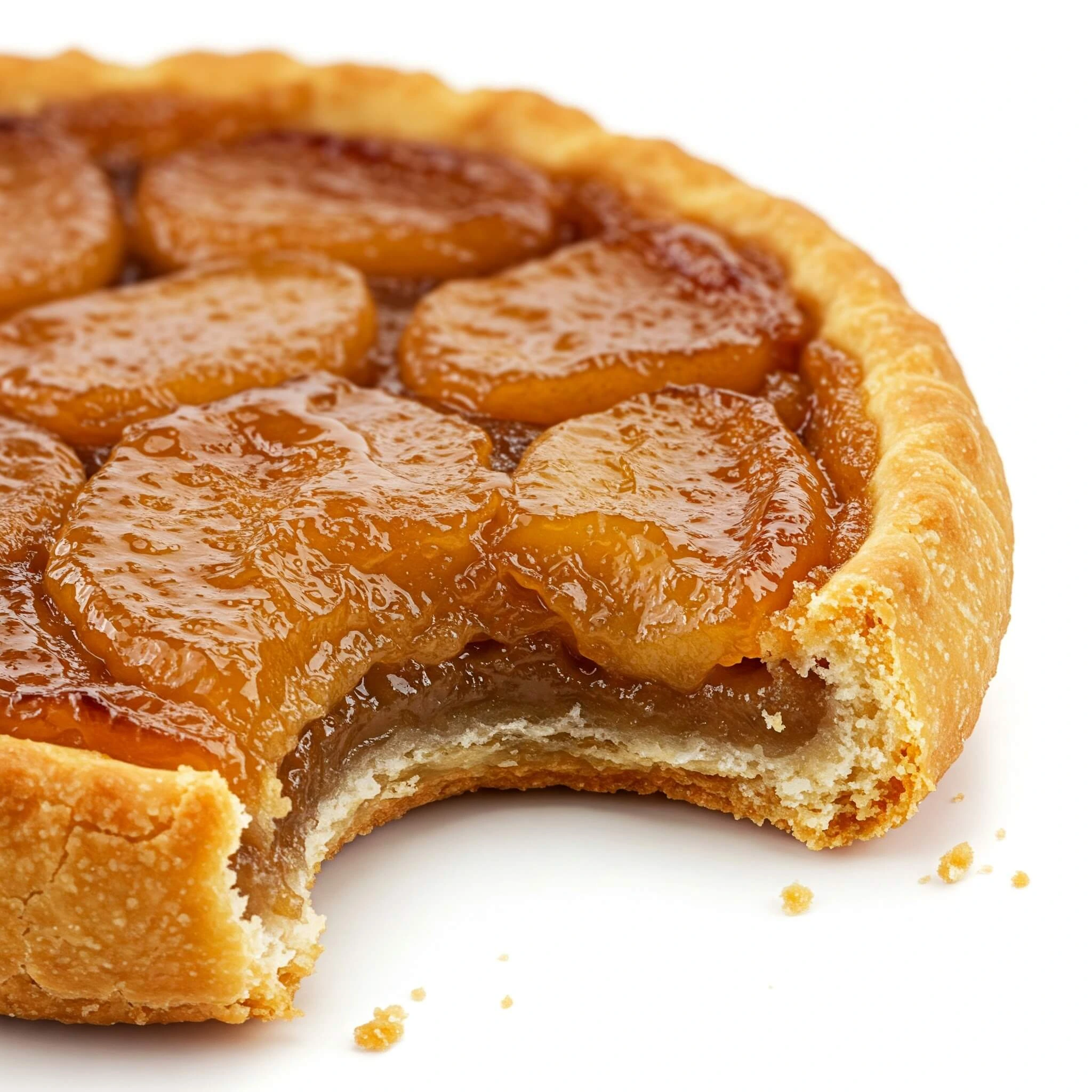 Tarte Tatin dorée avec pommes caramélisées maison