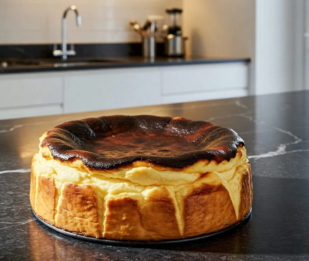 Gâteau Basque doré et moelleux, garni de crème pâtissière ou de confiture de cerises noires, une spécialité traditionnelle du Pays Basque.