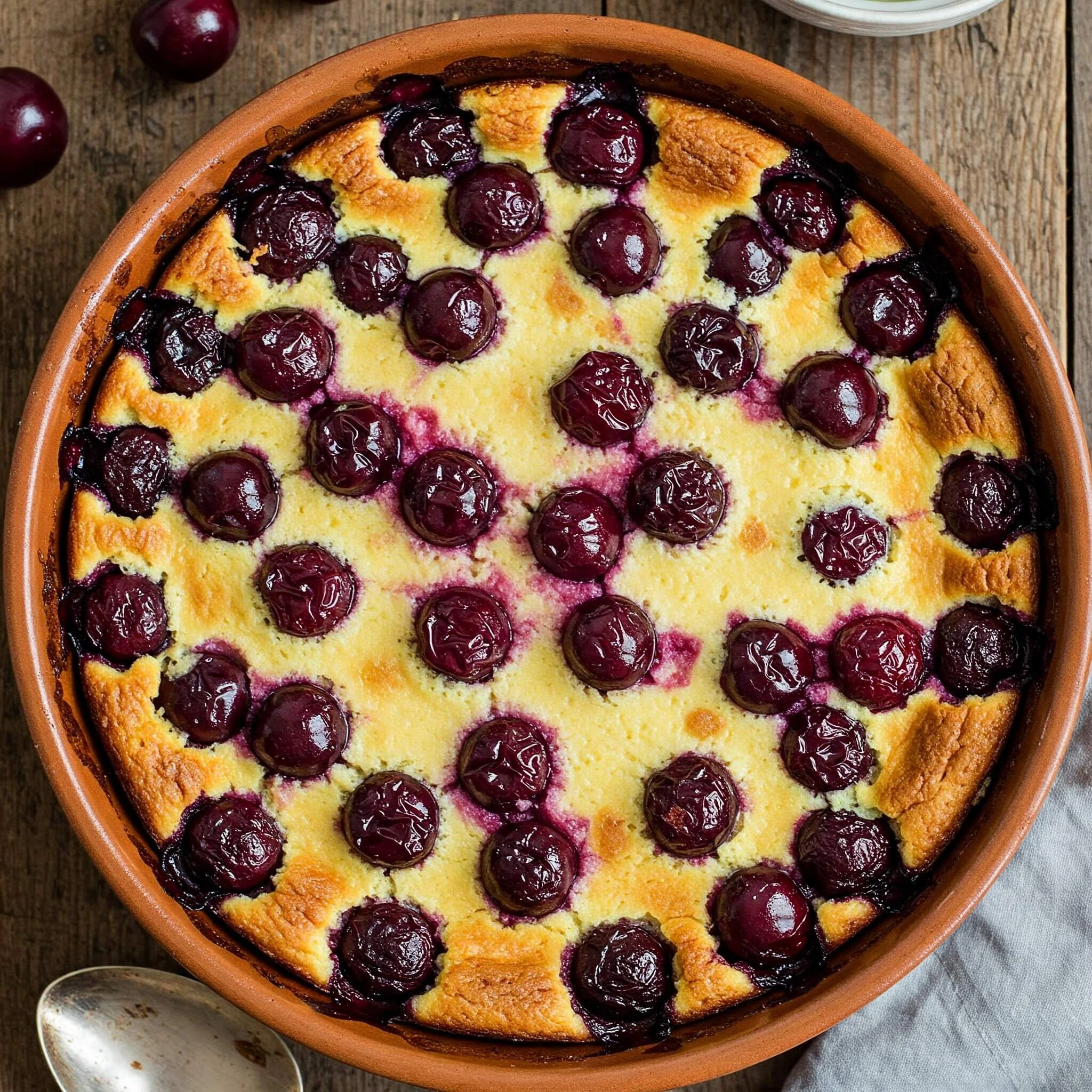 Ingredients for a Traditional Clafoutis – Fresh and Ready for Baking